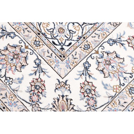 Tappeto Nain Kashmar Persia bianco grigio 252x367