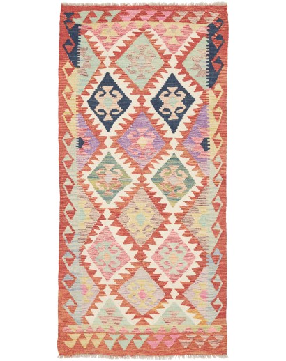 Tappeto Kilim Afghanistan beige marrone 95x200