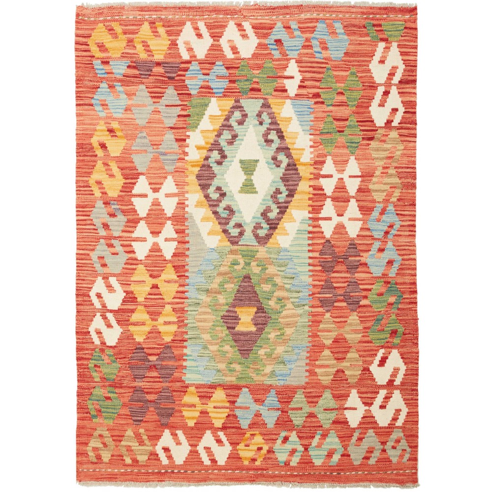 Tappeto Kilim Afghanistan arancione 108x150
