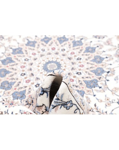 Tappeto Nain Kashmar Persia bianco grigio 252x367