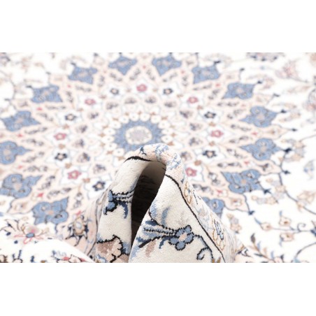 Tappeto Nain Kashmar Persia bianco grigio 252x367