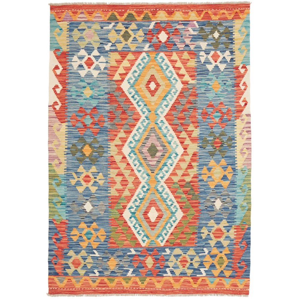 Tappeto Kilim Afghanistan marrone 127x182