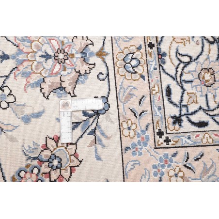 Tappeto Nain Kashmar Persia bianco grigio 252x367