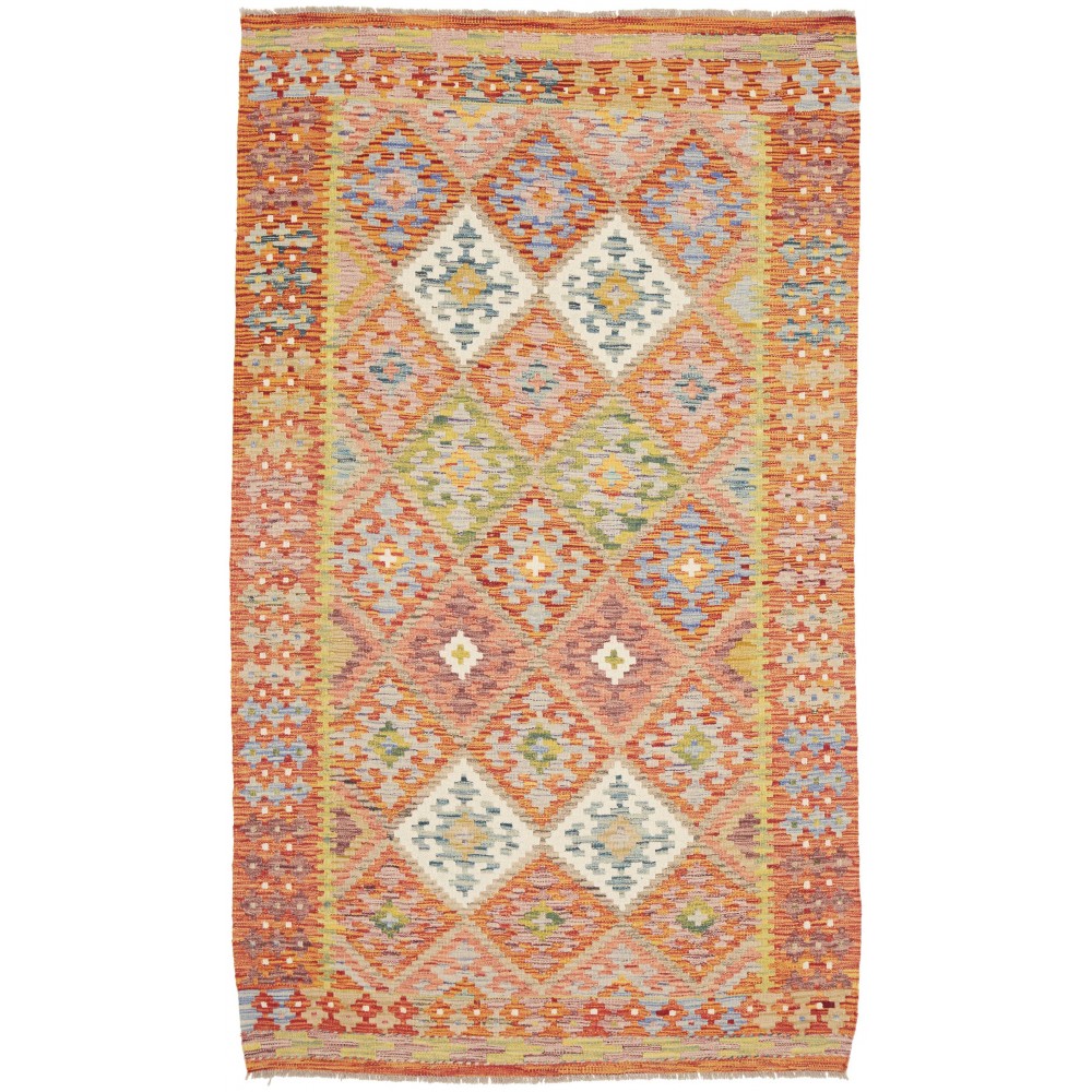 Tappeto Kilim Afghanistan marrone 122x208