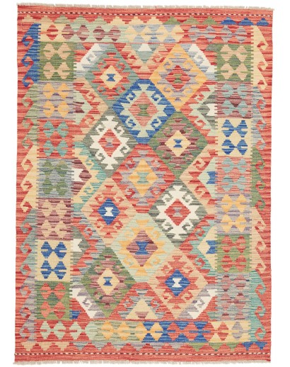 Tappeto Kilim Afghanistan marrone 125x172