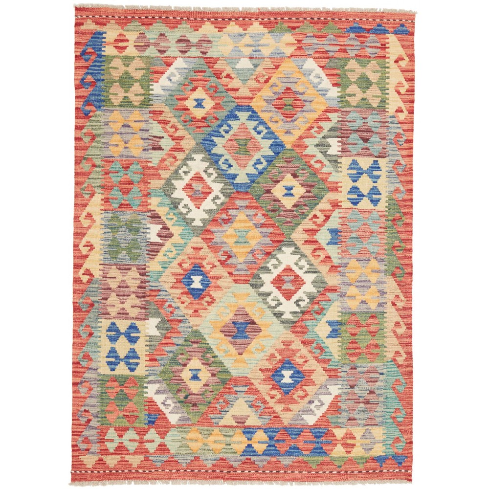 Tappeto Kilim Afghanistan marrone 125x172