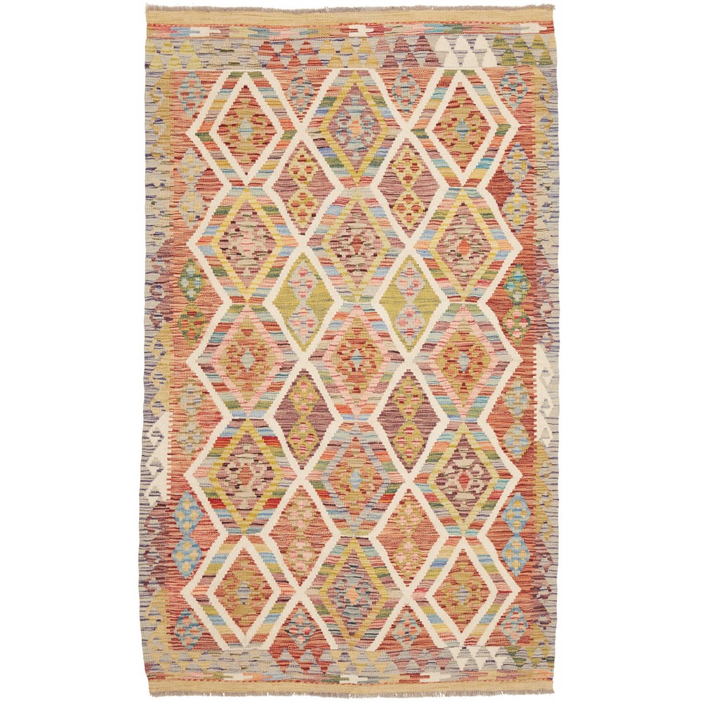Tappeto Kilim Afghanistan marrone 124x204