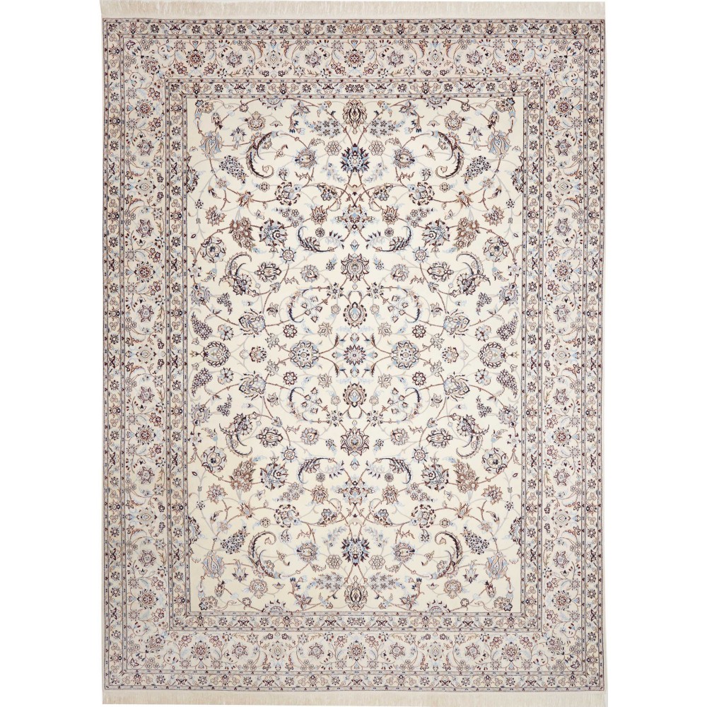 Tappeto Nain 6La Persia bianco azzurro 257x350