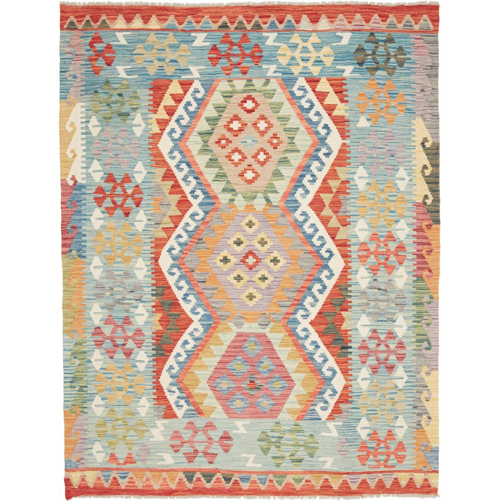 Tappeto Kilim Afghanistan marrone rosso 153x195