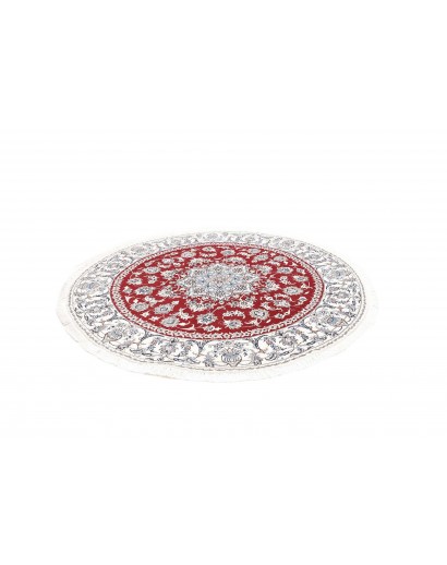 Tappeto Nain Kashmar Persia bianco azzurro 202x208