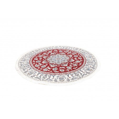 Tappeto Nain Kashmar Persia bianco azzurro 202x208