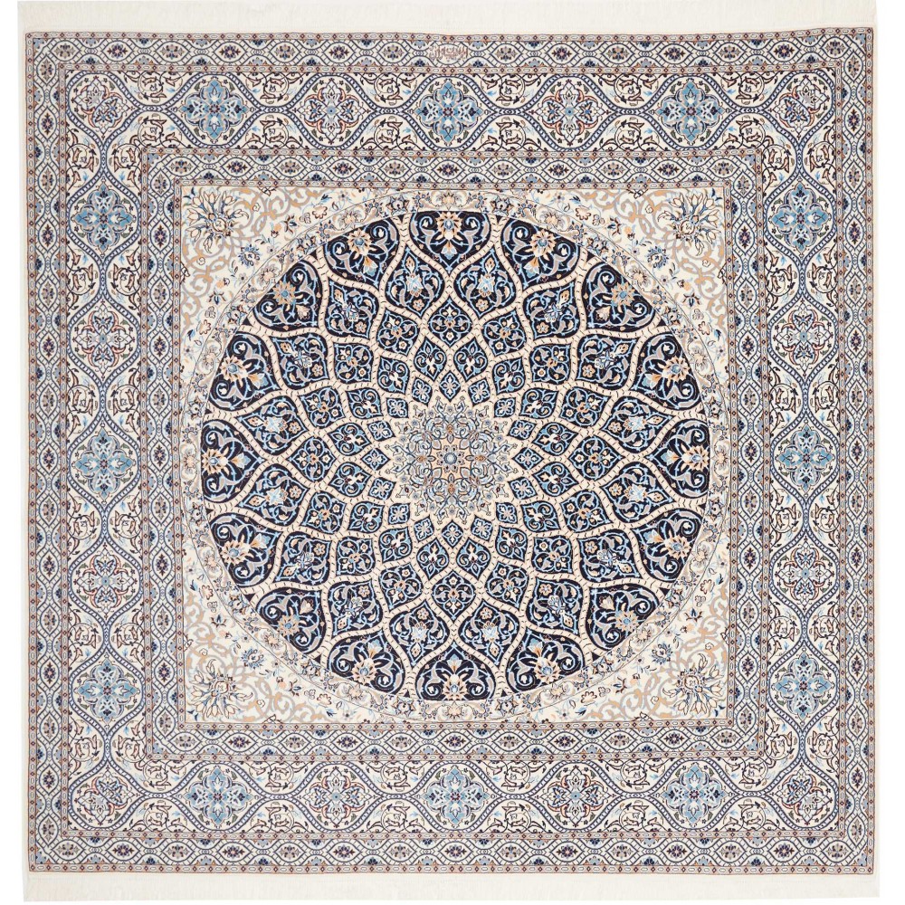 Tappeto Nain 6La Persia bianco grigio 207x205