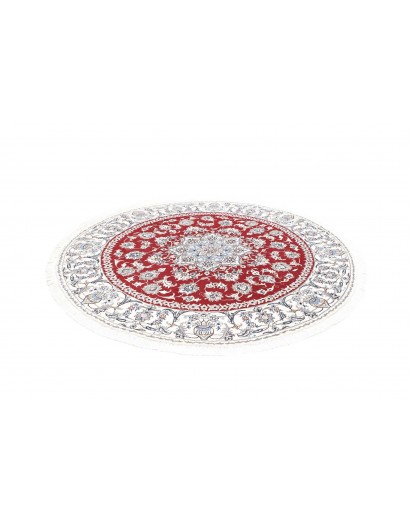 Tappeto Nain Kashmar Persia bianco azzurro 202x208