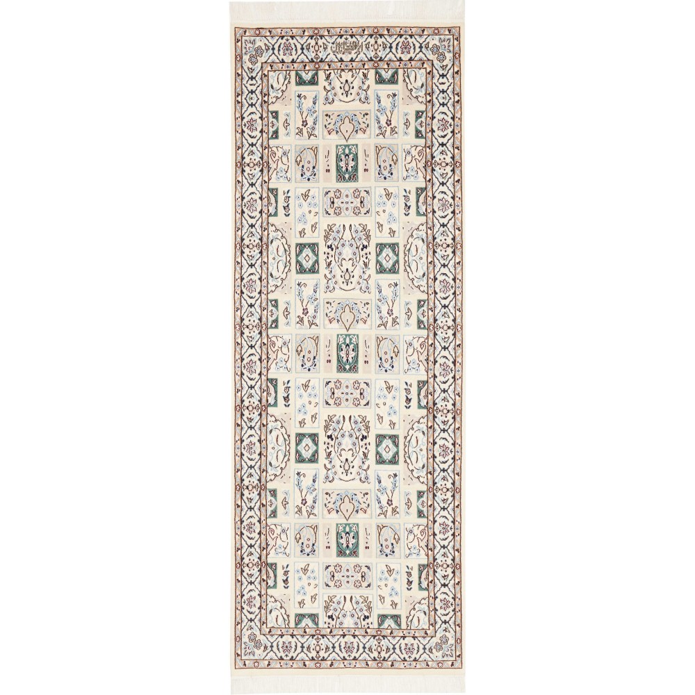 Tappeto Nain 6La Persia bianco grigio 67x190