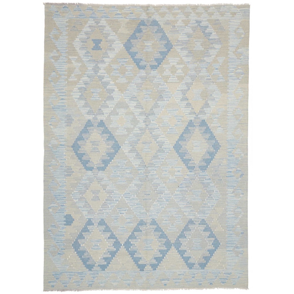 Tappeto Kilim Afghanistan beige azzurro 179x246