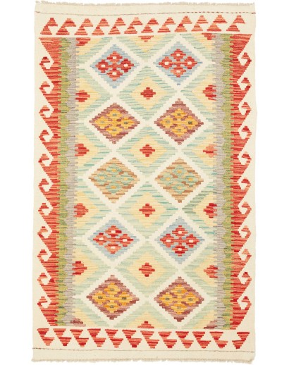Tappeto Kilim Afghanistan giallo rosso 99x155