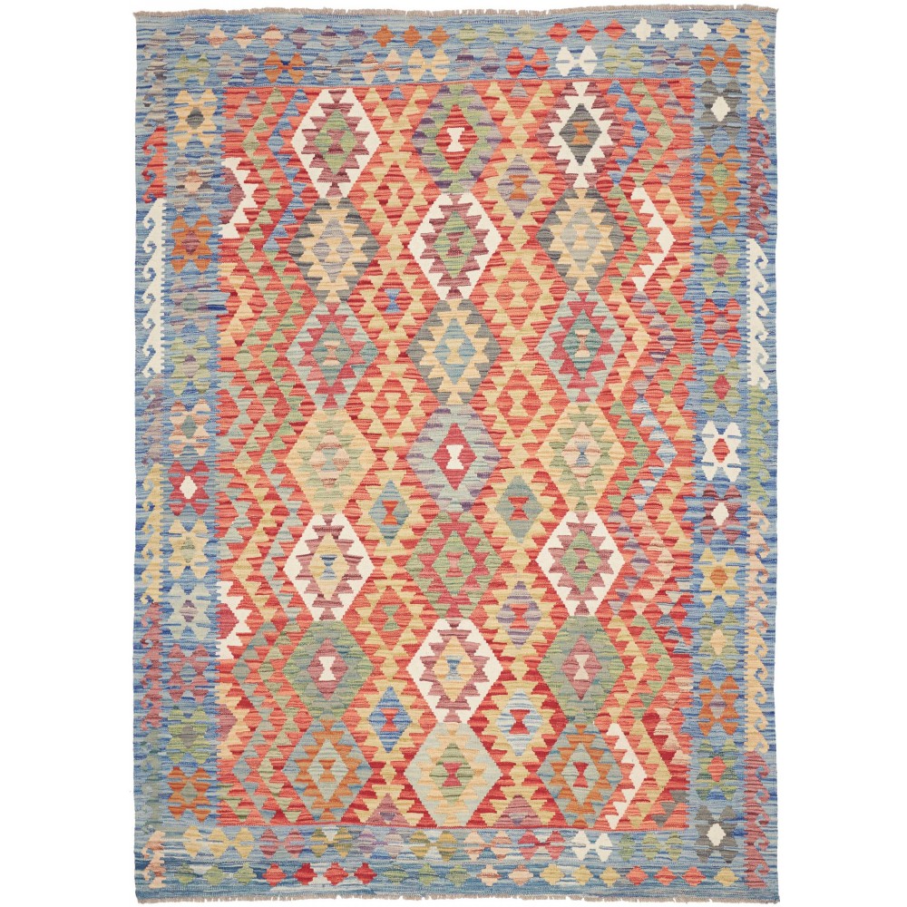 Tappeto Kilim Afghanistan marrone bianco 170x237