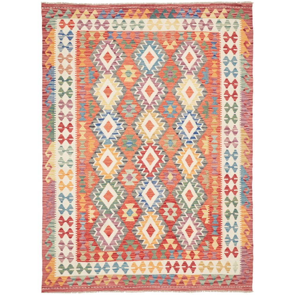 Tappeto Kilim Afghanistan marrone azzurro 177x245