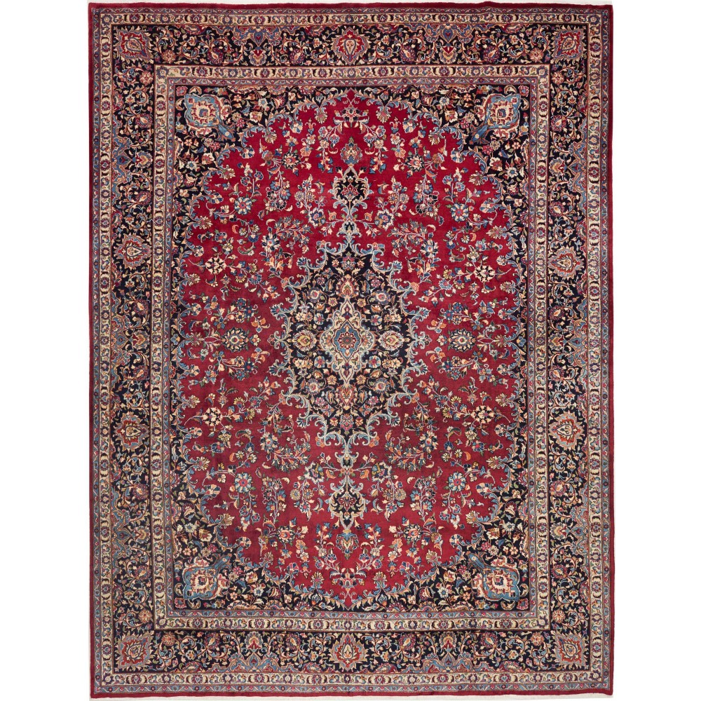 Tappeto Mashad Persia marrone giallo 293x387