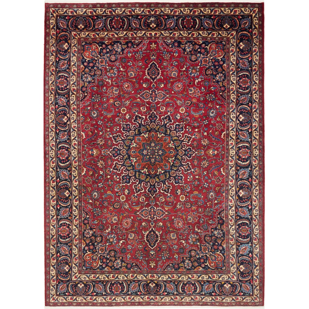 Tappeto Mashad Persia marrone giallo 248x345