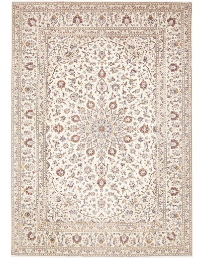 Tappeto Kashan Persia bianco azzurro 243x342