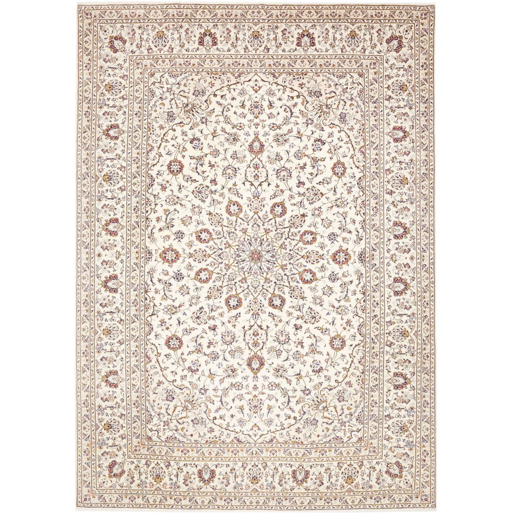 Tappeto Kashan Persia bianco azzurro 243x342