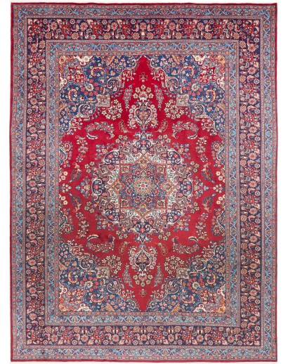 Tappeto Sabzevar Persia azzurro bianco 245x340