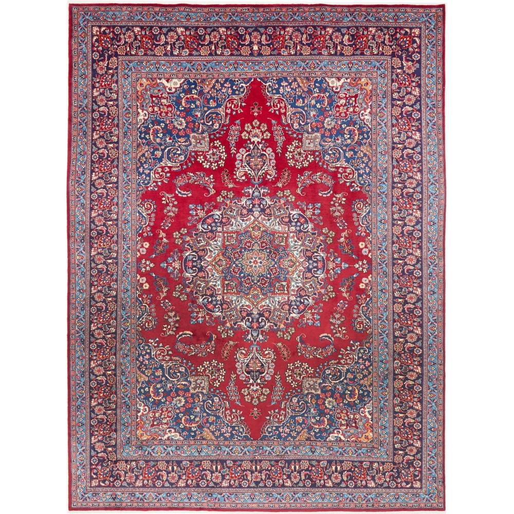 Tappeto Sabzevar Persia azzurro bianco 245x340