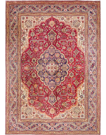 Tappeto Tabriz Persia marrone azzurro 250x348