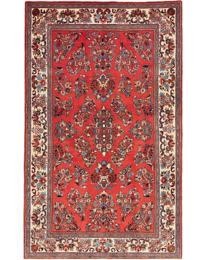 Tappeto Sarough Persia marrone giallo 128x207
