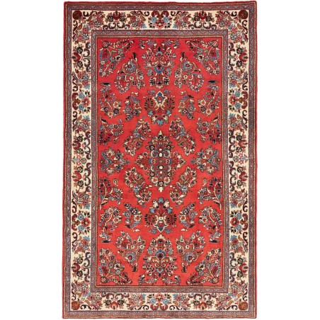 Tappeto Sarough Persia marrone giallo 128x207