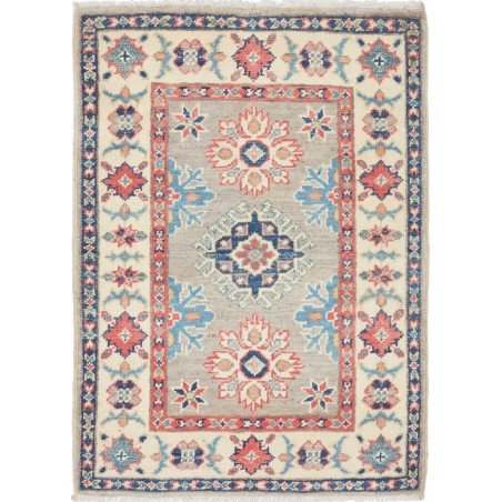 Tappeto Kazak Afghanistan beige azzurro 63x88