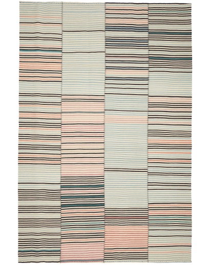 Tappeto Kilim Persia bianco grigio 200x305