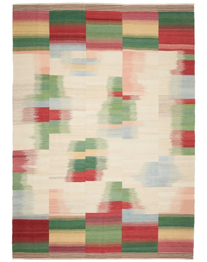Tappeto Kilim Persia beige verde 250x352