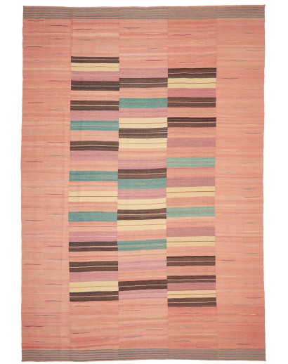 Tappeto Kilim Persia marrone verde 257x380
