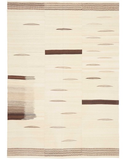 Tappeto Kilim Persia bianco verde 165x233