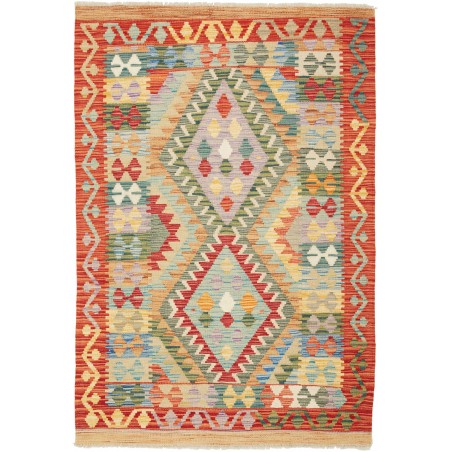 Tappeto Kilim Afghanistan marrone grigio 104x150