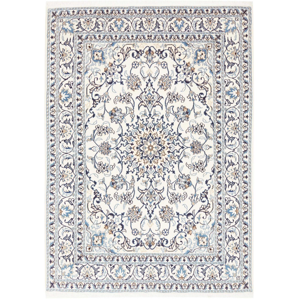 Tappeto Nain Kashmar Persia beige azzurro 142x203