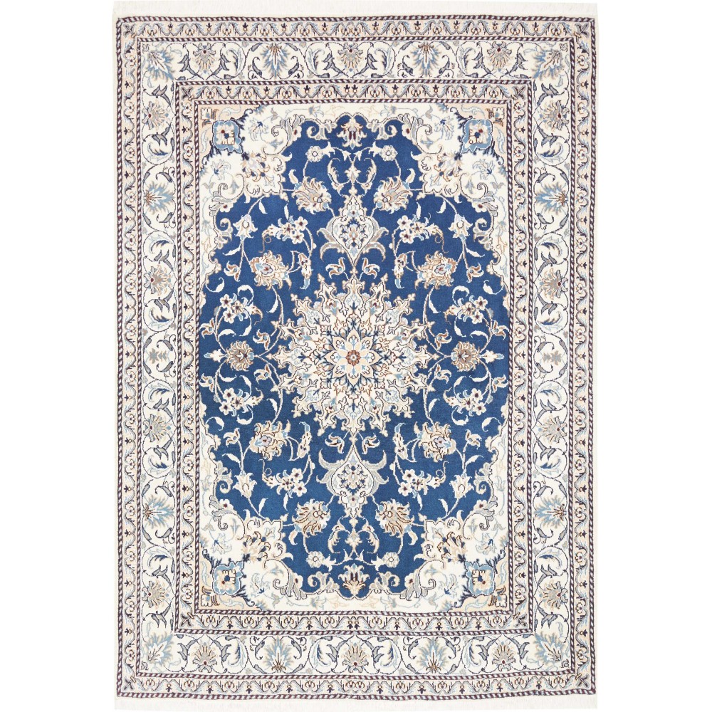 Tappeto Nain Kashmar Persia blu 150x210
