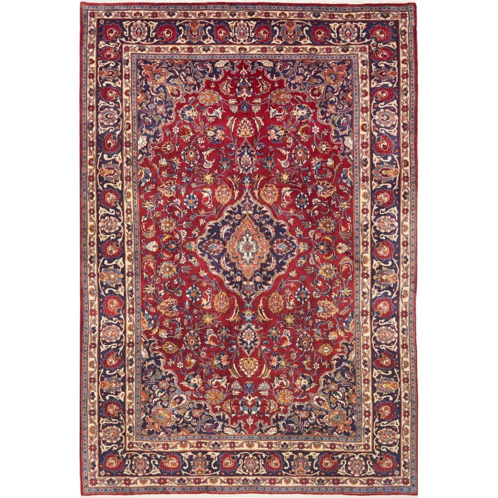 Tappeto Mashad Persia marrone giallo 195x290