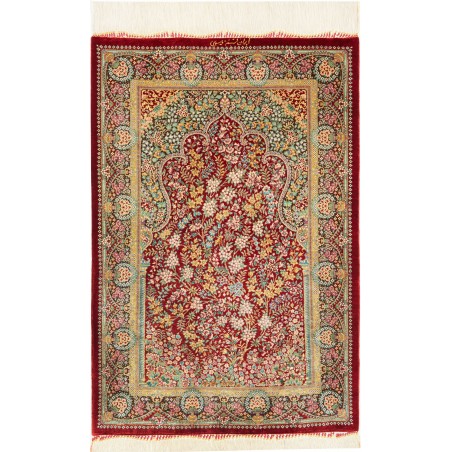 Tappeto Ghom seta Persia marrone 58x87