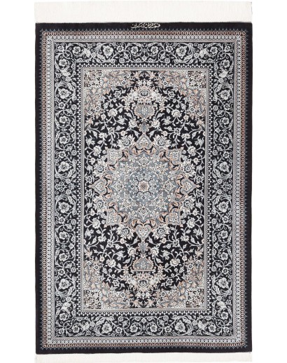 Tappeto Ghom seta Persia bianco 80x121
