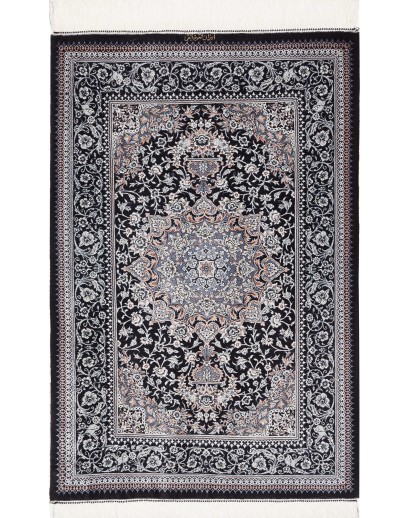Tappeto Ghom seta Persia bianco 78x120