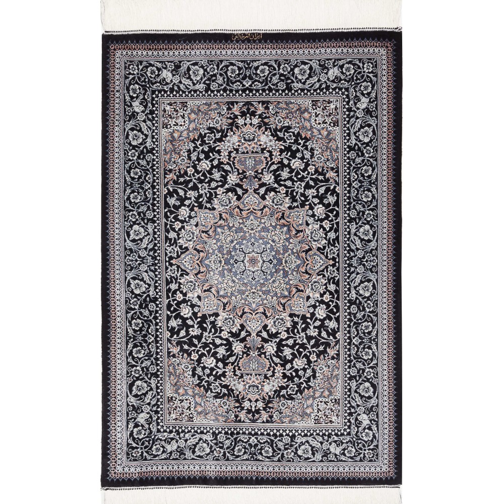 Tappeto Ghom seta Persia bianco 78x120