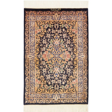Tappeto Ghom seta Persia grigio beige 60x90
