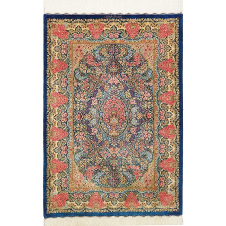 Tappeto Ghom seta Persia marrone 81x120