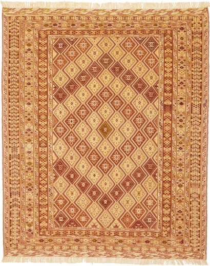 Tappeto Nakhunak Pakistan arancione marrone 156x186