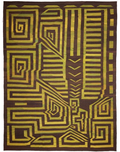 Tappeto Kilim Persia verde marrone 300x389