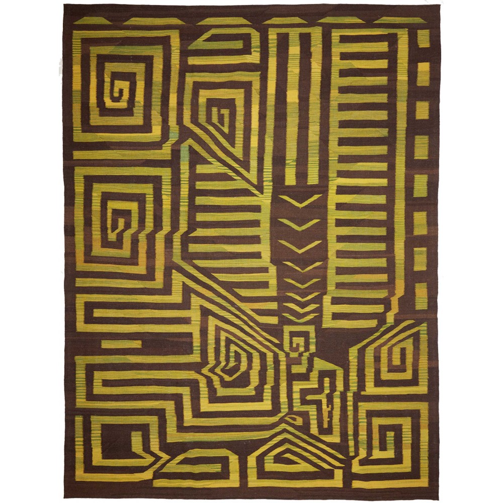Tappeto Kilim Persia verde marrone 300x389