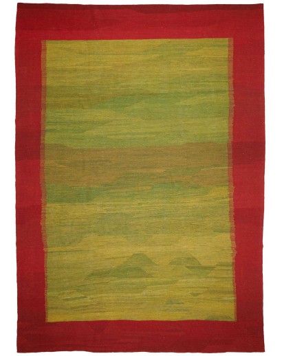 Tappeto Kilim Persia verde marrone 277x395